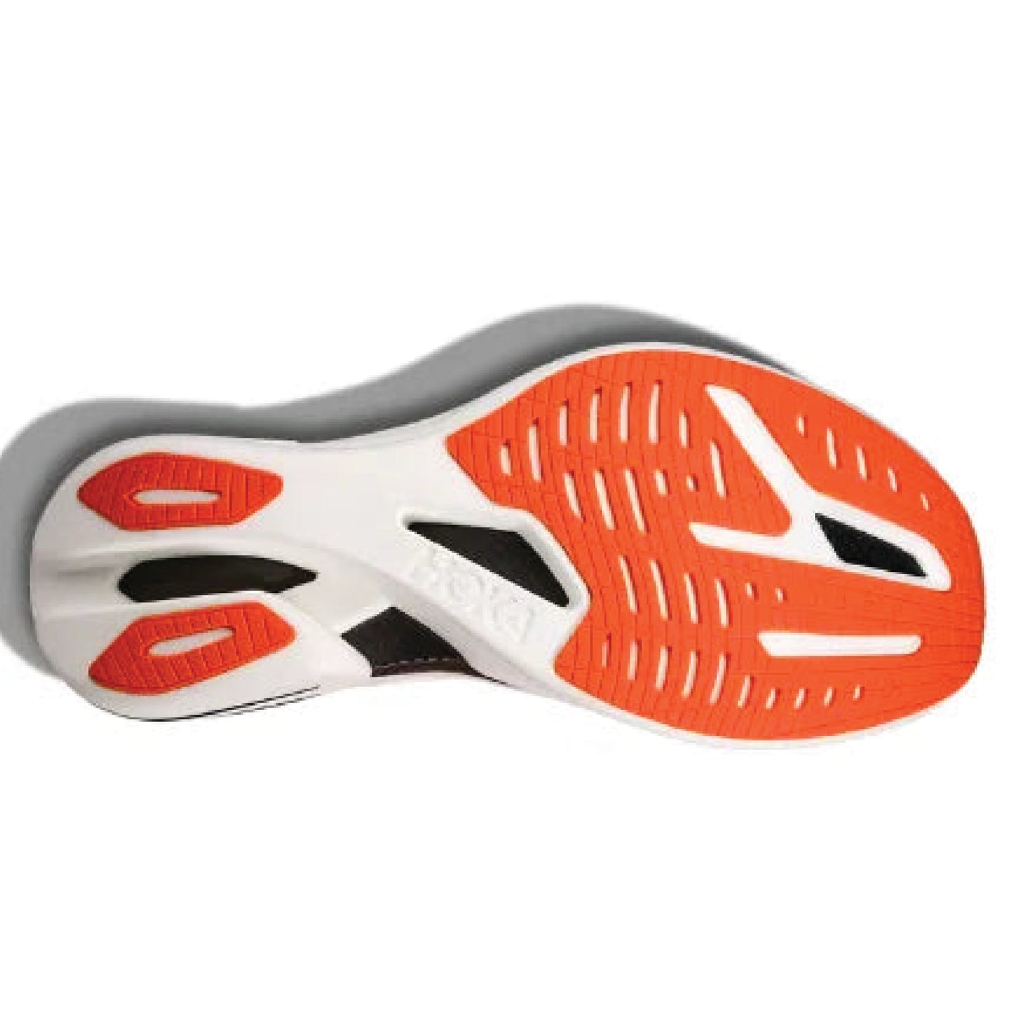 HOKA Cielo X1 2.0 running shoe in the white and orange colorway.