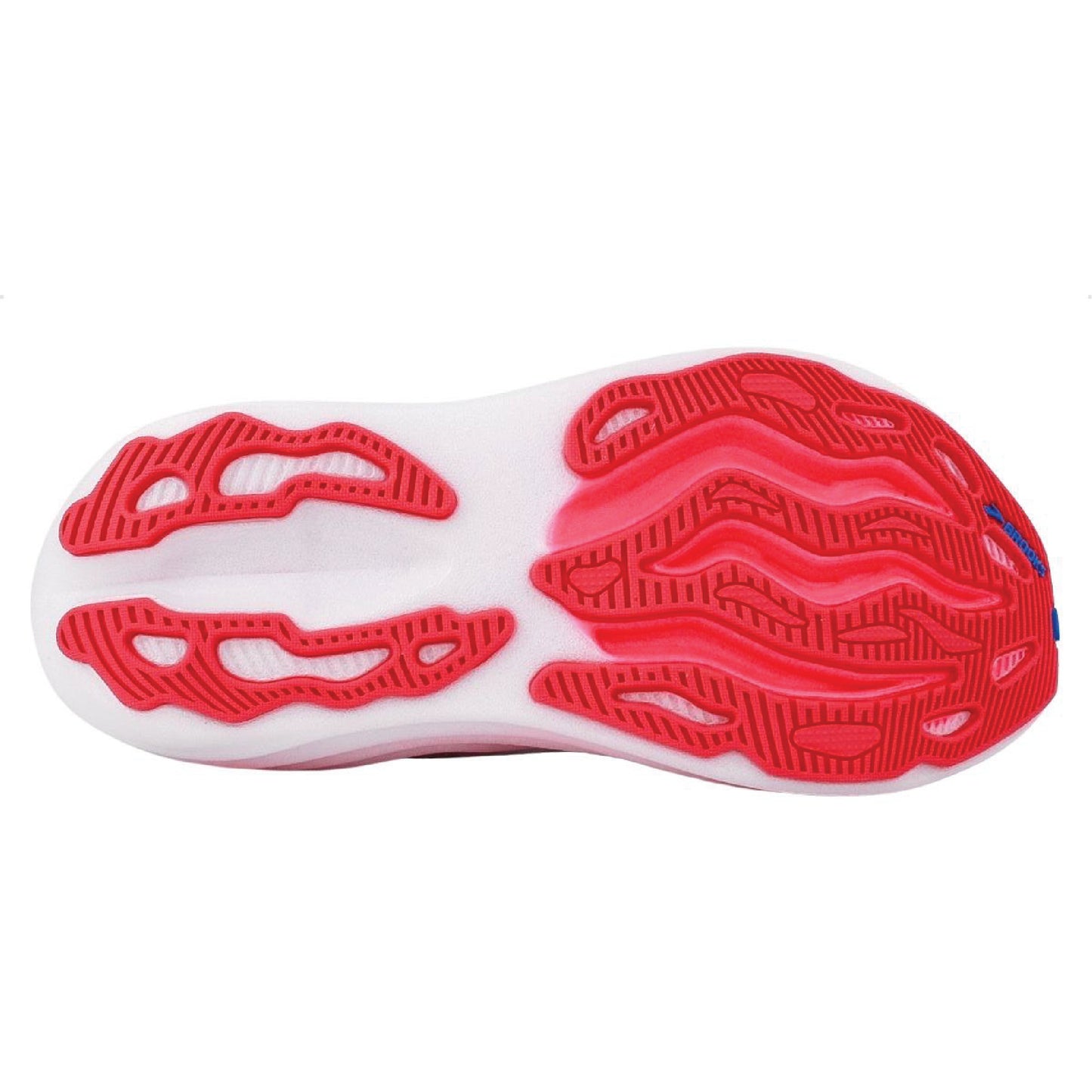 Brooks Glycerin Max neutral running shoe with a white knit upper and a pink and white DNA Tuned midsole.