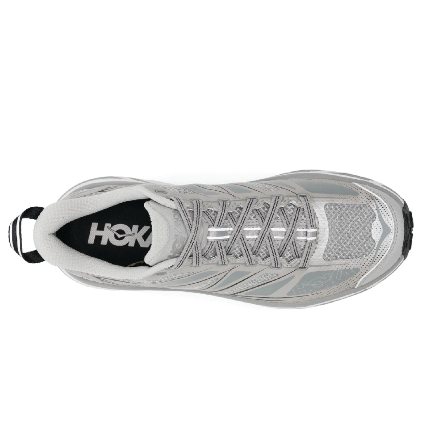 Hoka Mafate Speed 2 running sneaker in the Stellar Grey / Galactic Grey colorway.
