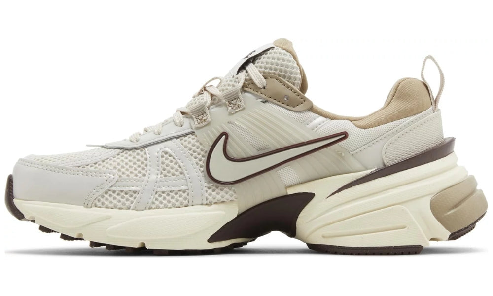 Nike V2K Run sneakers in white and beige