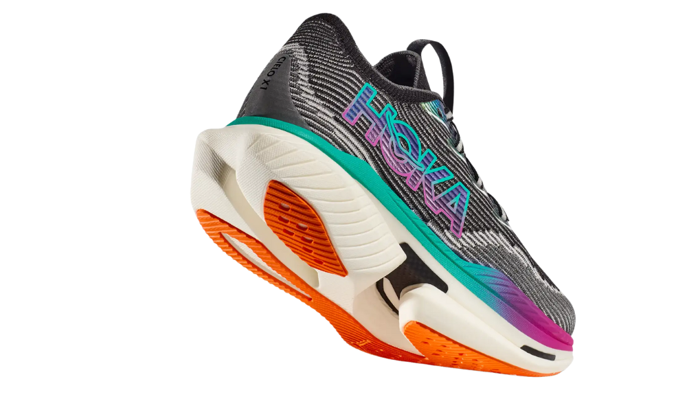 HOKA Cielo X1 – Black/Electric Aqua Unisex Carbon Race Trainer