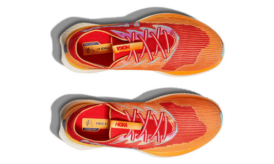 HOKA Cielo X1 – Cerise /Solar Flare Unisex Carbon Racing Trainer