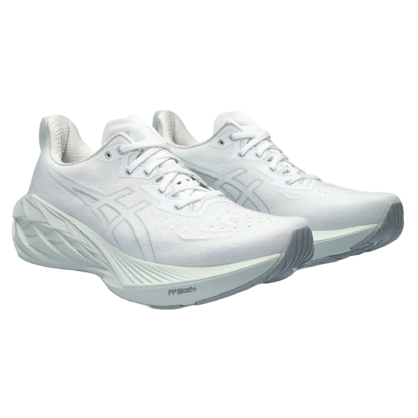 Asics Novablast 4 running shoe in white.