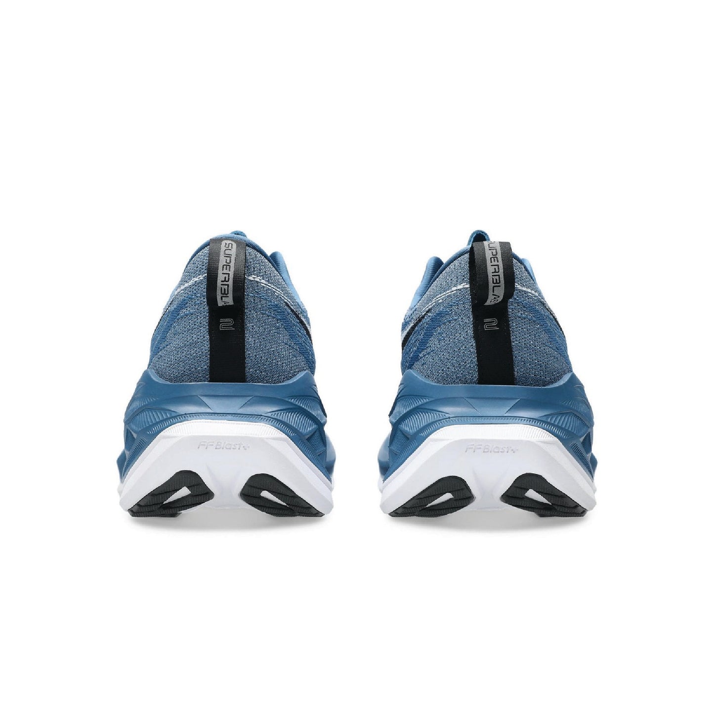 Asics Superblast 2 running shoe in the Winter Sea/White colorway.