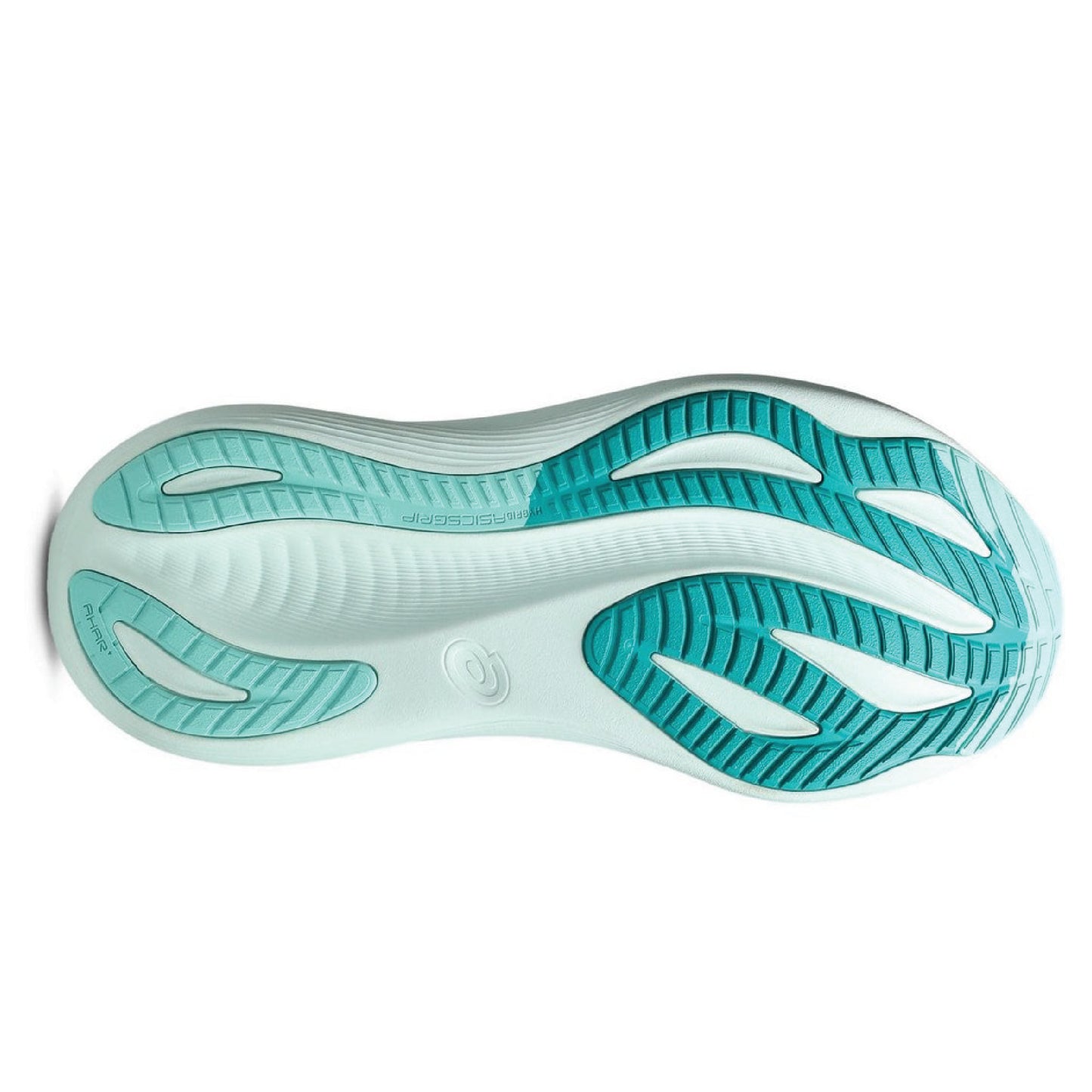 Asics GEL-NIMBUS 27 running shoe in the Wave Teal / Illuminate Mint colorway.