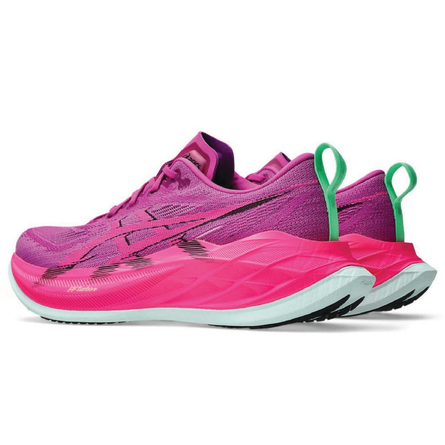 Asics Superblast 2 running shoe in the Bold Magenta/Pink Glo colorway