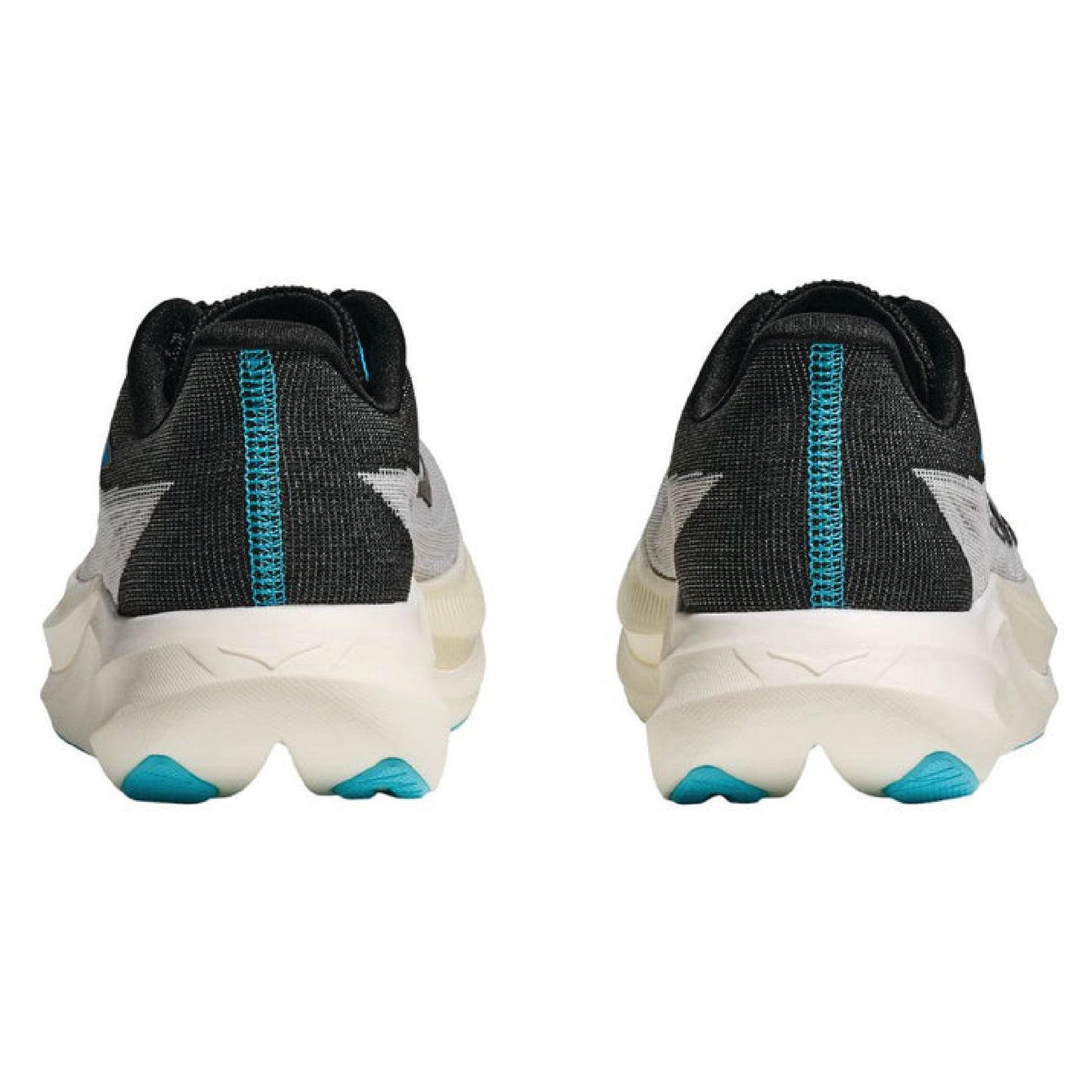 HOKA Rocket X 3 carbon-fiber road racing shoe in the white and black colorway.