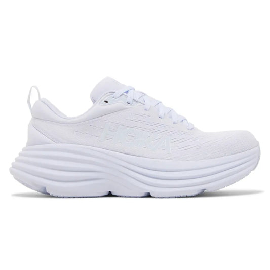 Hoka Bondi 8 Women’s Running Shoes — White, Size 10 B (Ultra-Cushioned Everyday Trainer)
