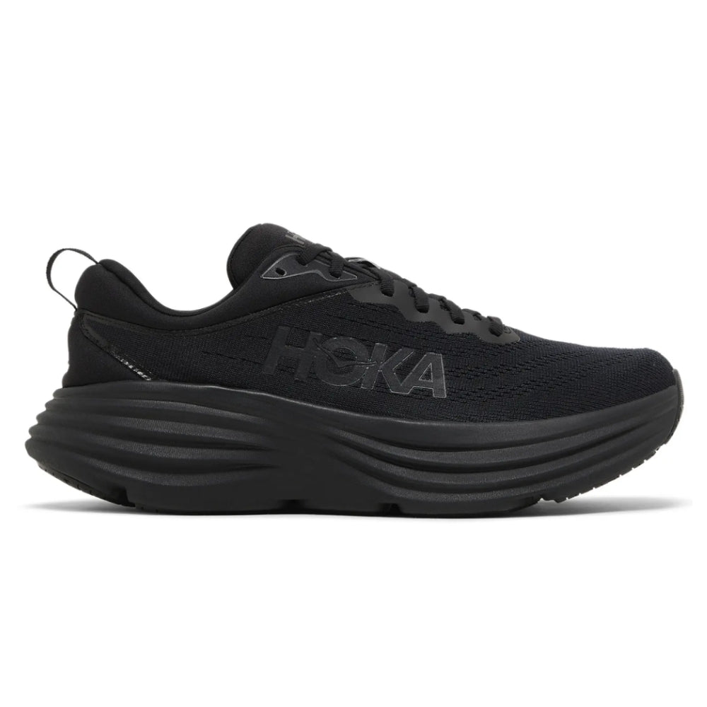 Hoka Men’s Black Monochrome Running Trainer — Cushioned Road Shoe