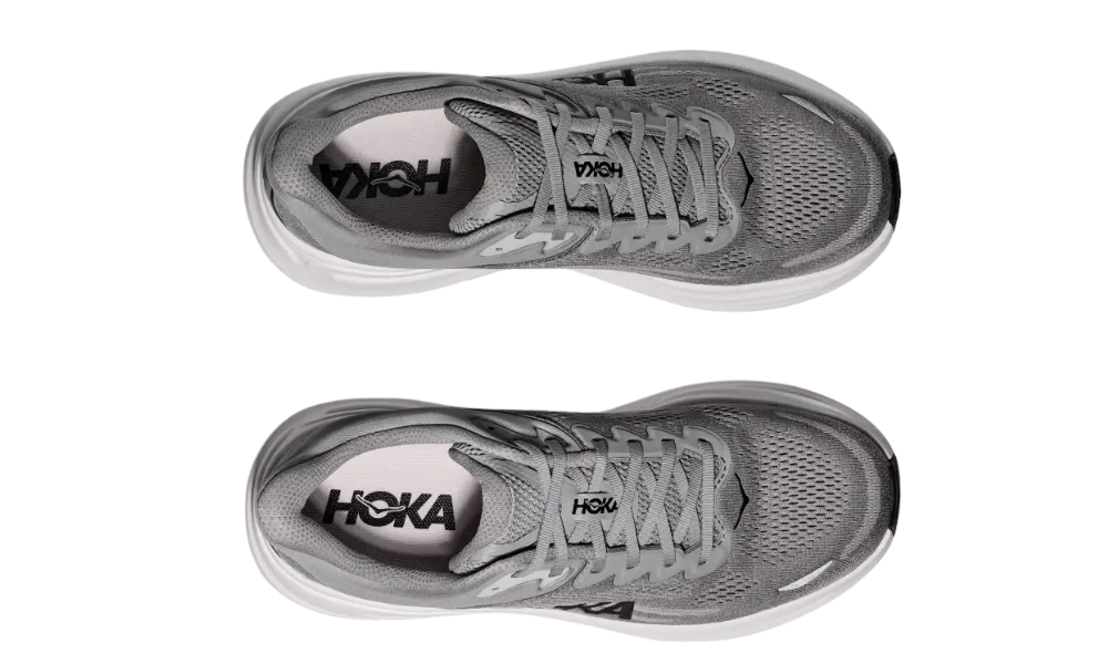 HOKA Bondi 9 Men's Running Trainers — Galactic Grey / Stellar Grey | Max-Cushion Comfort