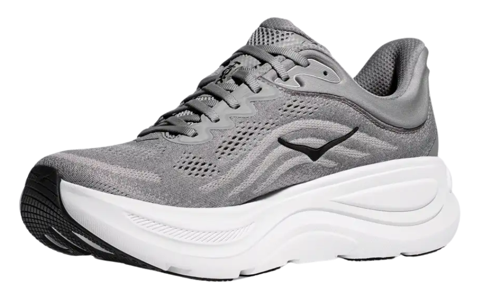 HOKA Bondi 9 Men's Running Trainers — Galactic Grey / Stellar Grey | Max-Cushion Comfort