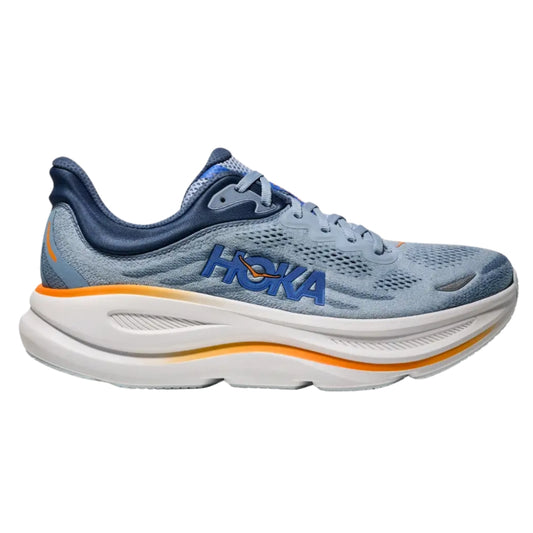 HOKA Bondi 9 Men’s Wide/Extra-Wide – Drizzle/Downpour Ultra-Plush Trainer