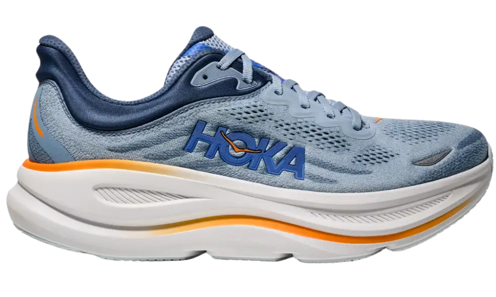 HOKA Bondi 9 Men’s Wide/Extra-Wide – Drizzle/Downpour Ultra-Plush Trainer
