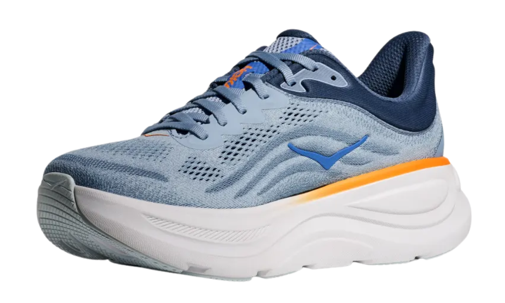 HOKA Bondi 9 Men’s Wide/Extra-Wide – Drizzle/Downpour Ultra-Plush Trainer
