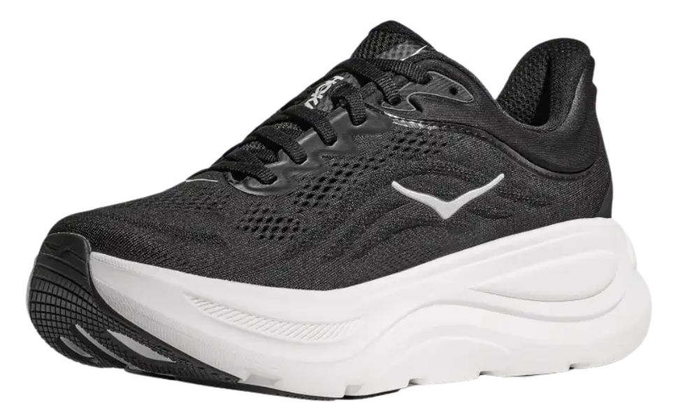 HOKA Bondi 9 Women’s/Unisex — Black/White (1162011-BWHT) Max Cushion Trainer