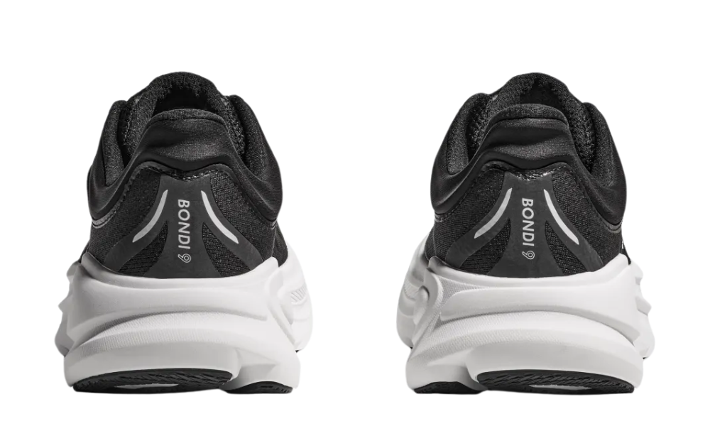 HOKA Bondi 9 Women’s/Unisex — Black/White (1162011-BWHT) Max Cushion Trainer