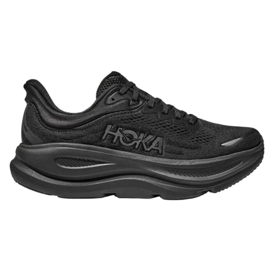 Hoka Bondi 9 Women’s Running Shoe – Black on Black | Maximum-Cushion Trainer