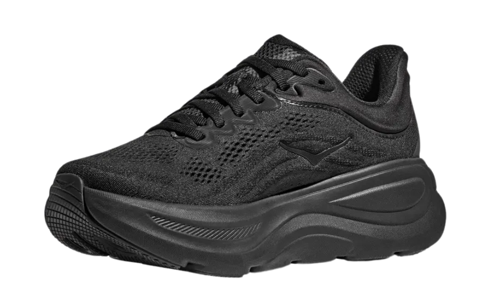 Hoka Bondi 9 Women’s Running Shoe – Black on Black | Maximum-Cushion Trainer