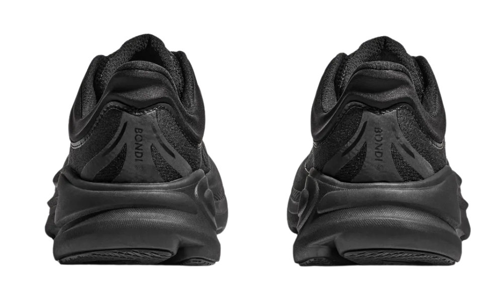 Hoka Bondi 9 Women’s Running Shoe – Black on Black | Maximum-Cushion Trainer
