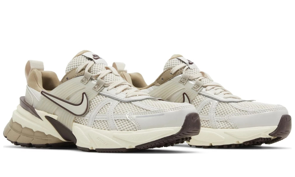 Nike V2K Run sneakers in white and beige