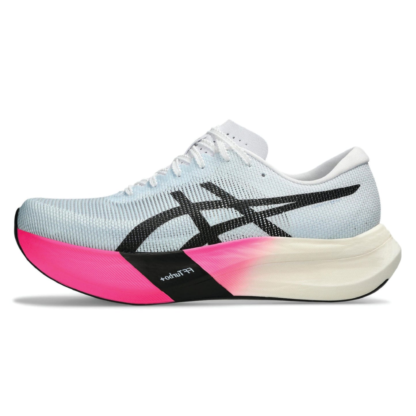 ASICS Metaspeed Edge Paris running shoe in the Island Blue and Orange Pop colorway.