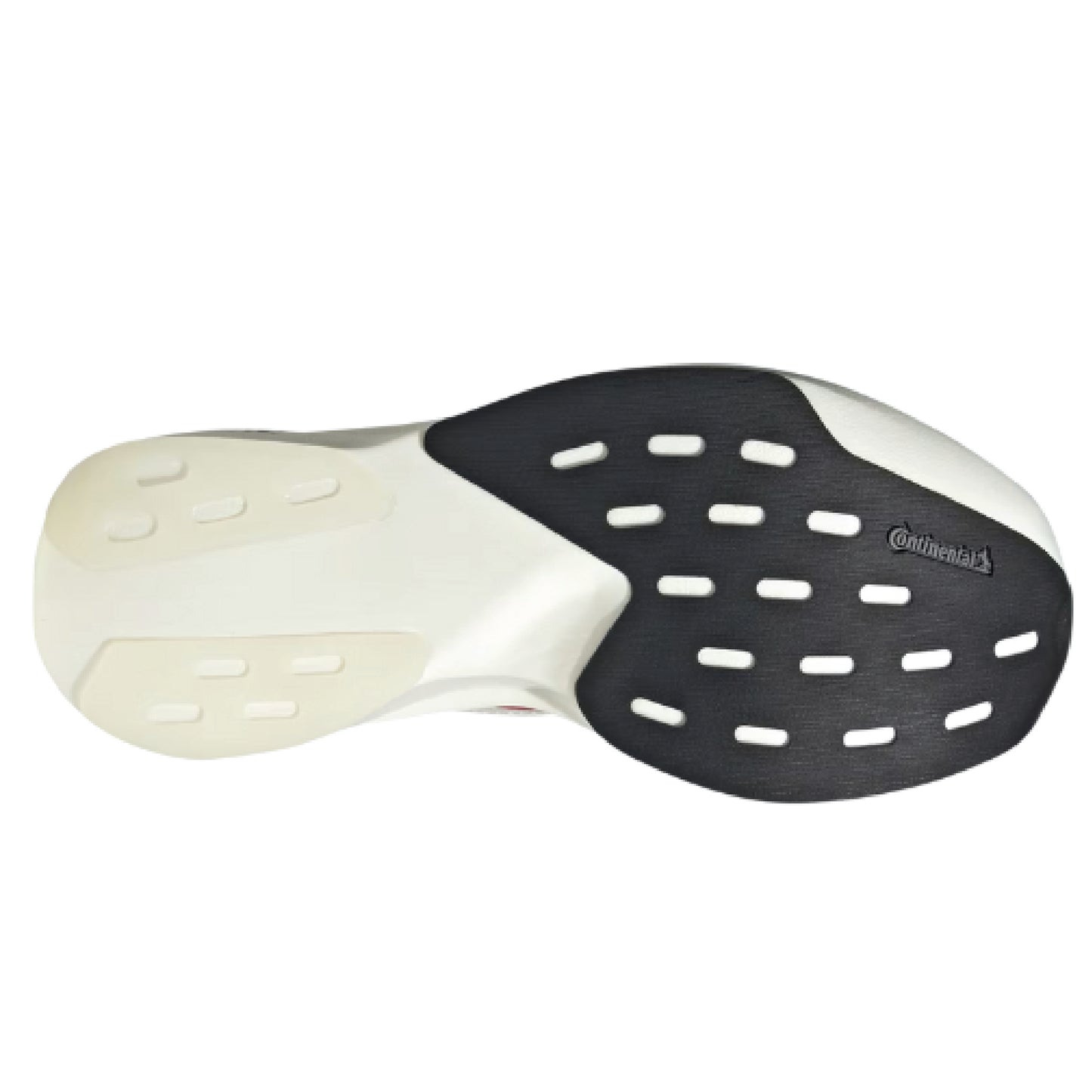 Adidas Adizero EVO SL running shoe in the 'Footwear White/Team Victory Red' colorway.