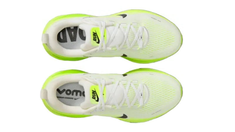 Nike Running Vomero 18 sneakers in white and light green