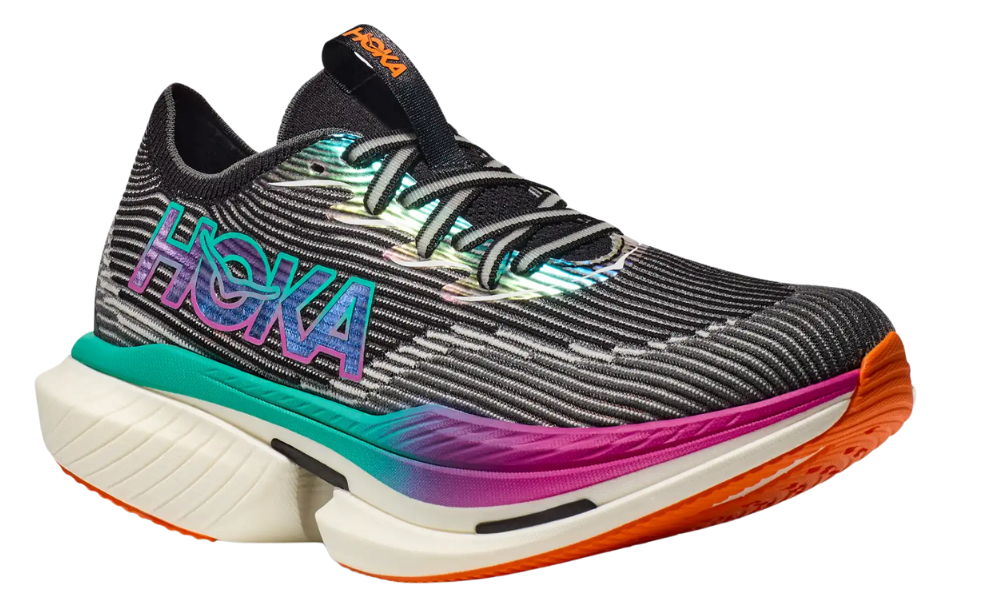 HOKA Cielo X1 – Black/Electric Aqua Unisex Carbon Race Trainer