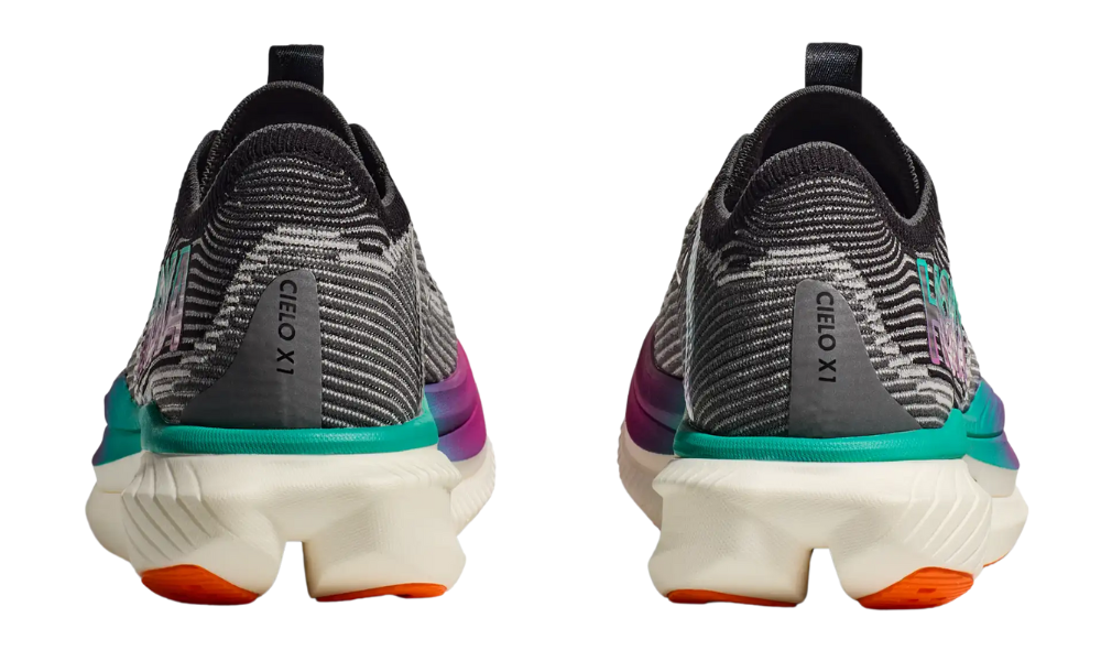 HOKA Cielo X1 – Black/Electric Aqua Unisex Carbon Race Trainer