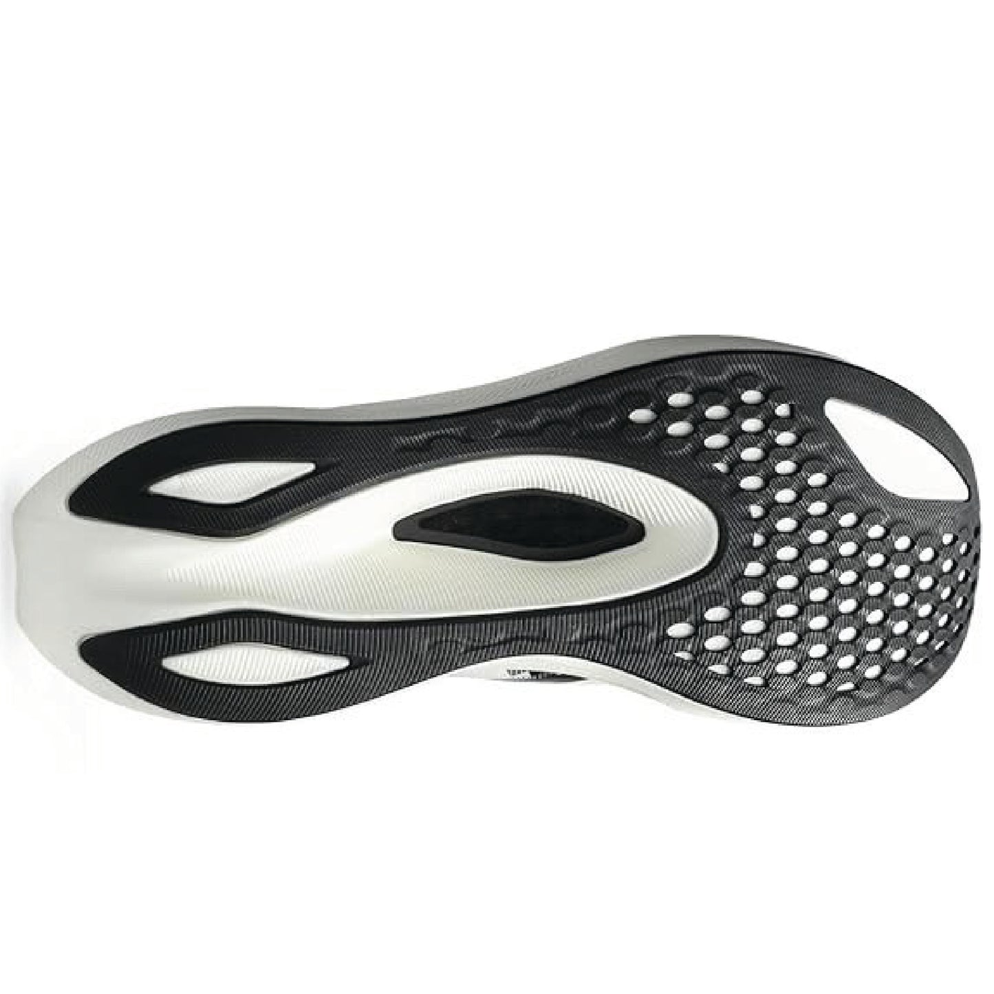 ASICS Magic Speed 4 running shoe in a white and black colorway.