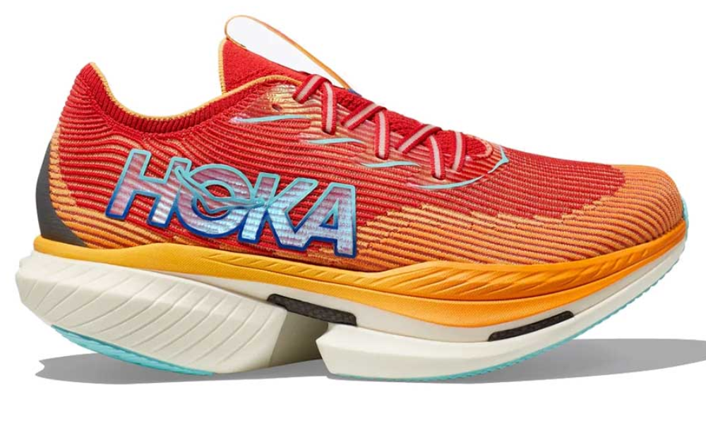 HOKA Cielo X1 – Cerise /Solar Flare Unisex Carbon Racing Trainer