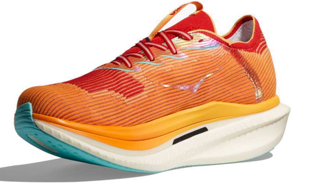 HOKA Cielo X1 – Cerise /Solar Flare Unisex Carbon Racing Trainer
