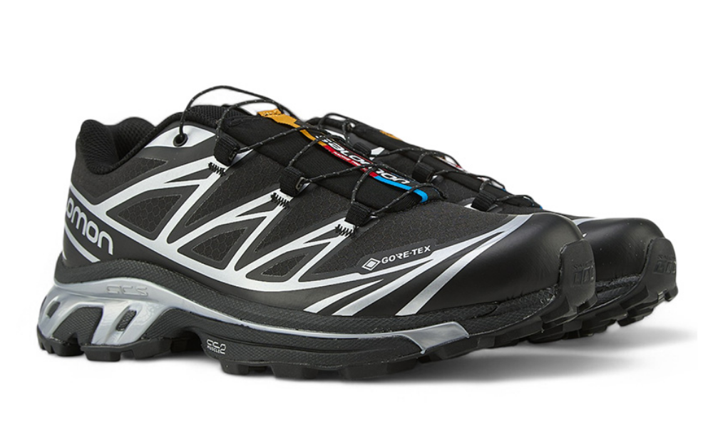 Salomon XT-6 GORE-TEX Mens Running Shoes Black Silver