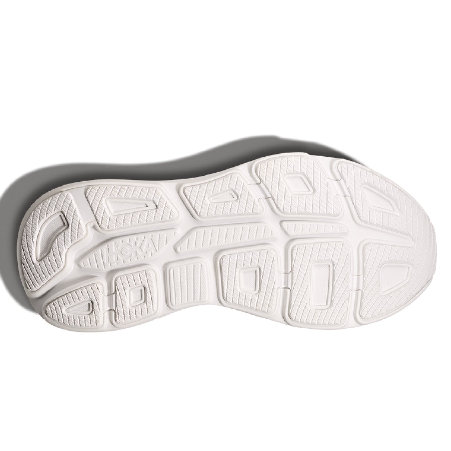 Hoka Bondi 9 running shoe in the white colorway.