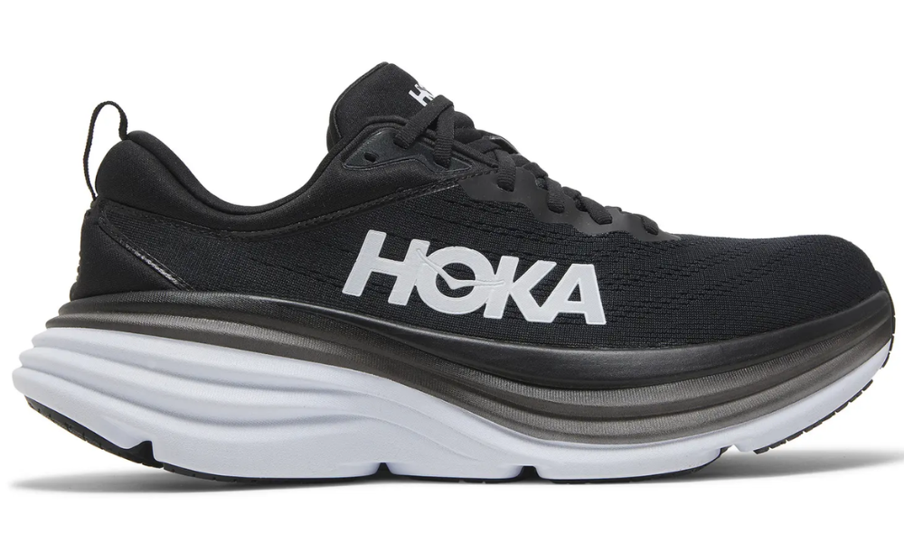 Hoka Bondi 8 Women’s – Black/White Max-Cushion Trainer