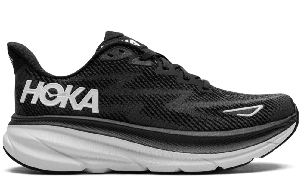 Hoka Clifton 9 – Men’s Black/White Running Trainer