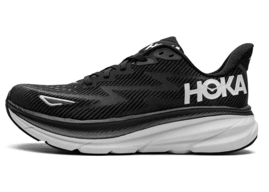 Hoka Clifton 9 – Men’s Black/White Running Trainer