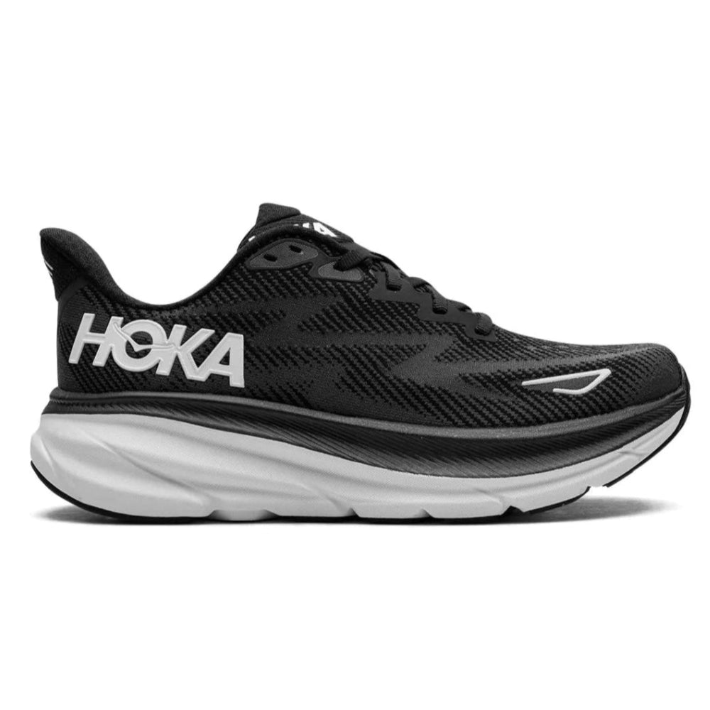 Hoka Clifton 9 – Men’s Black/White Running Trainer