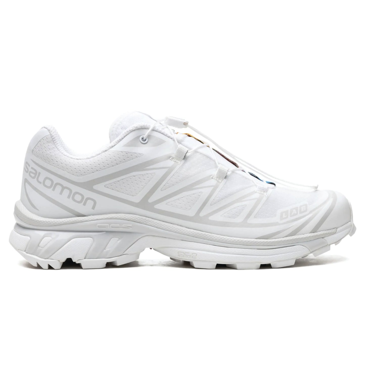 Salomon XT-6 Advanced "White Lunar Rock" sneakers.