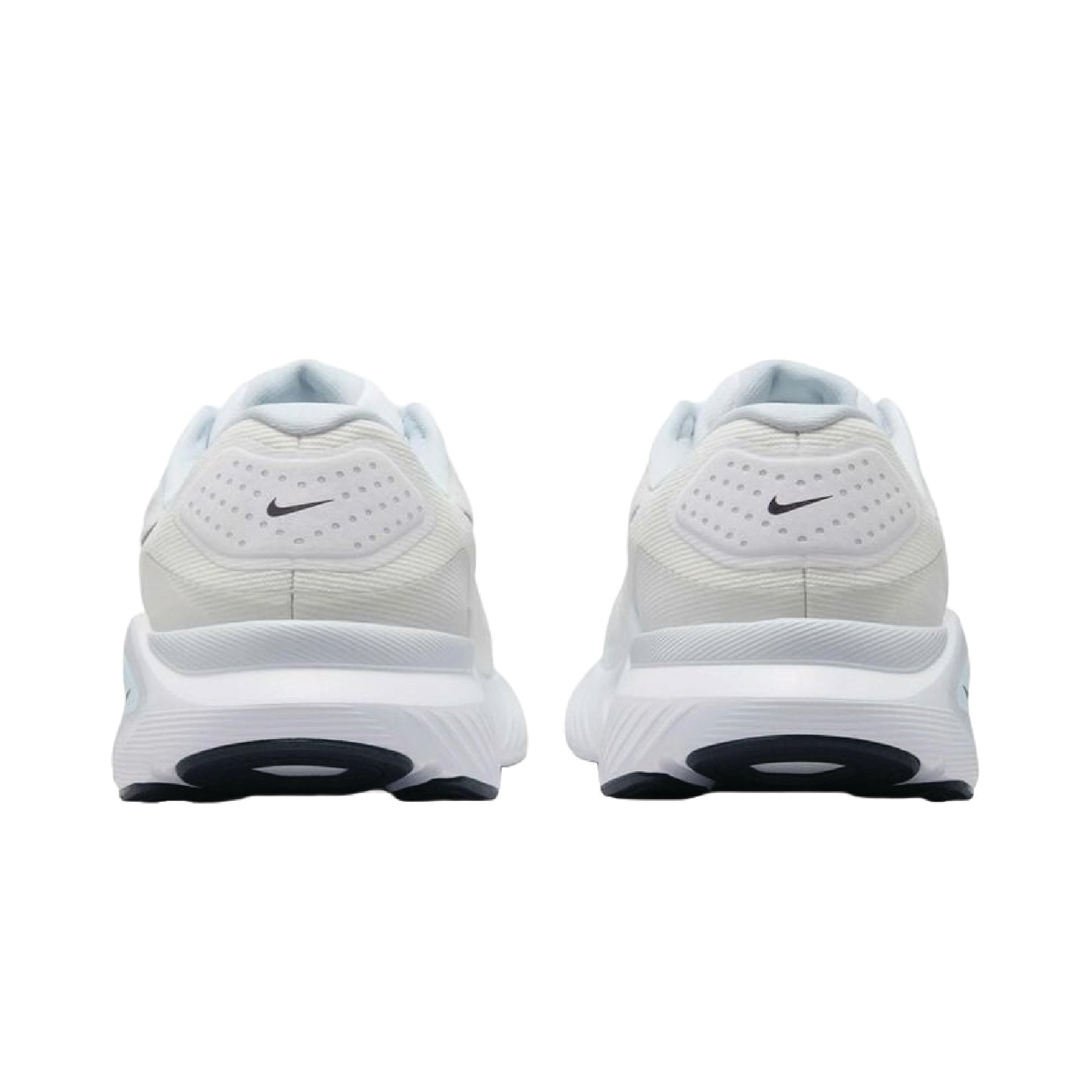 Nike Structure 26 men's road running shoe in the Summit White, Black, and Vast Grey colorway.