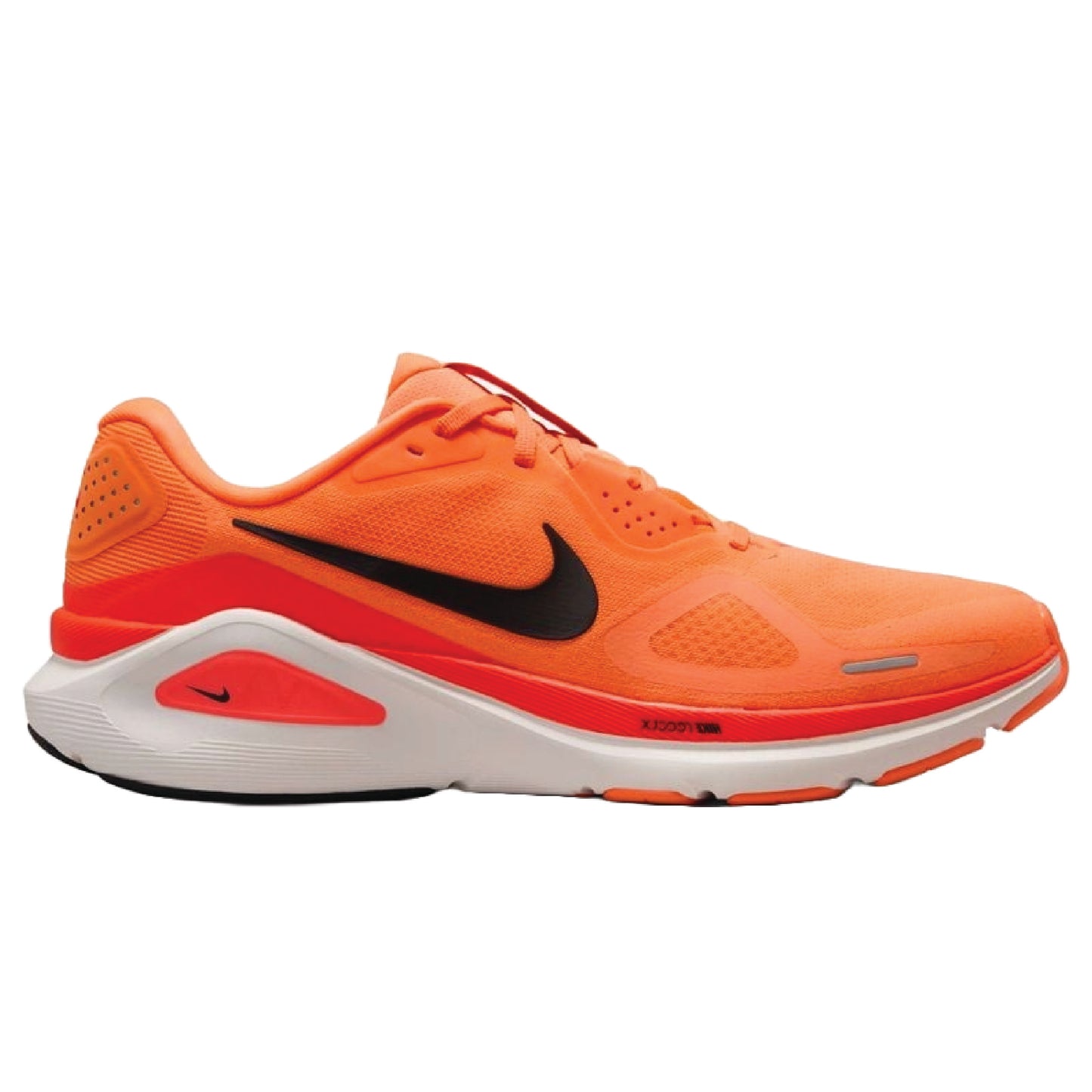 Nike Structure 26 road running shoes in Total Orange/Black/Total Crimson/Chalk colorway.