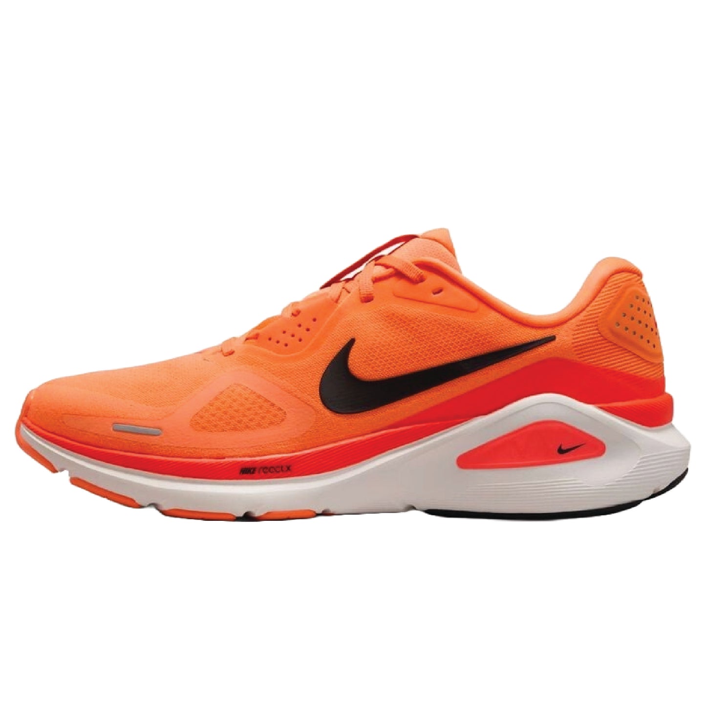 Nike Structure 26 road running shoes in Total Orange/Black/Total Crimson/Chalk colorway.