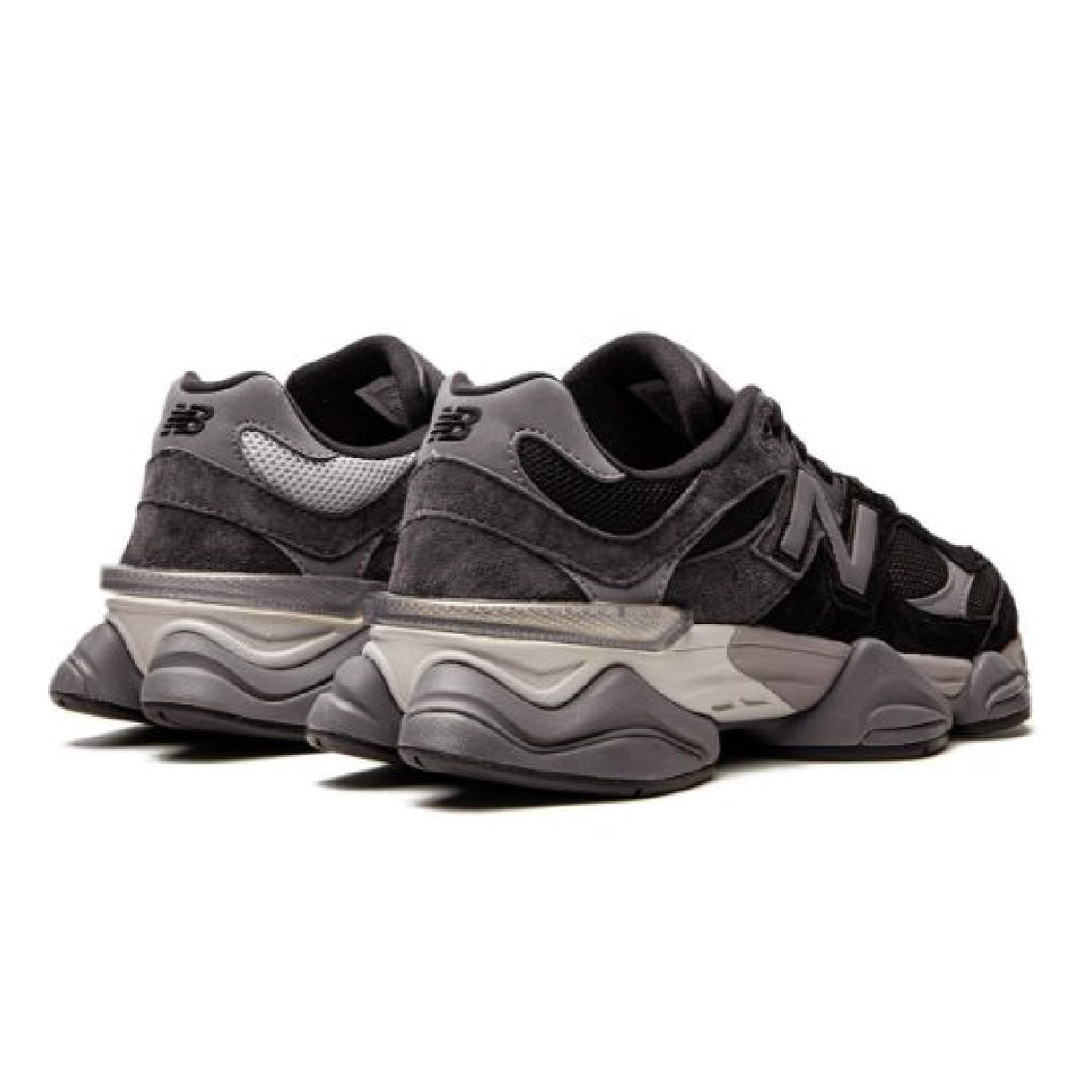 New Balance 9060 in the "Black Castlerock Grey" colorway.