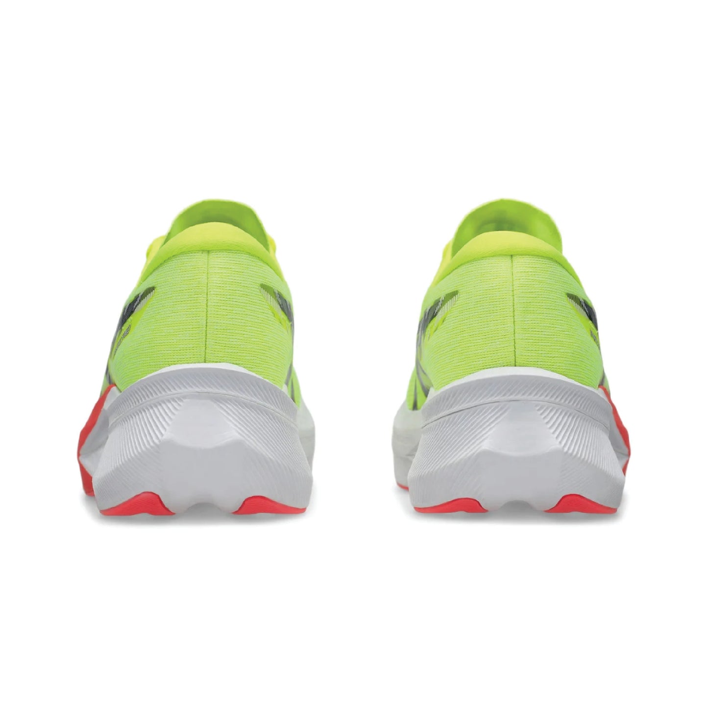 ASICS Magic Speed 4 running shoe in a safety yellow colorway.