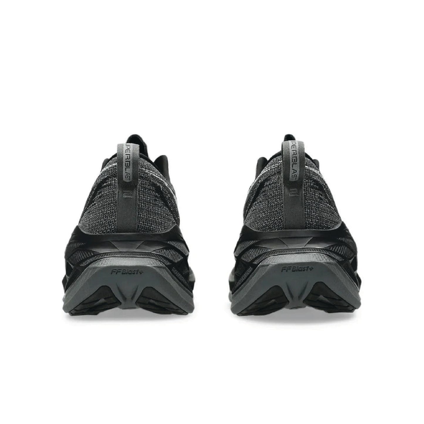 Asics Superblast 2 running shoe in the black and white colorway.