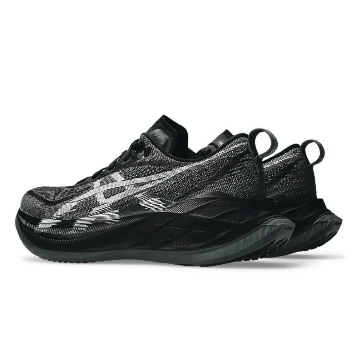 Asics Superblast 2 running shoe in the black and white colorway.