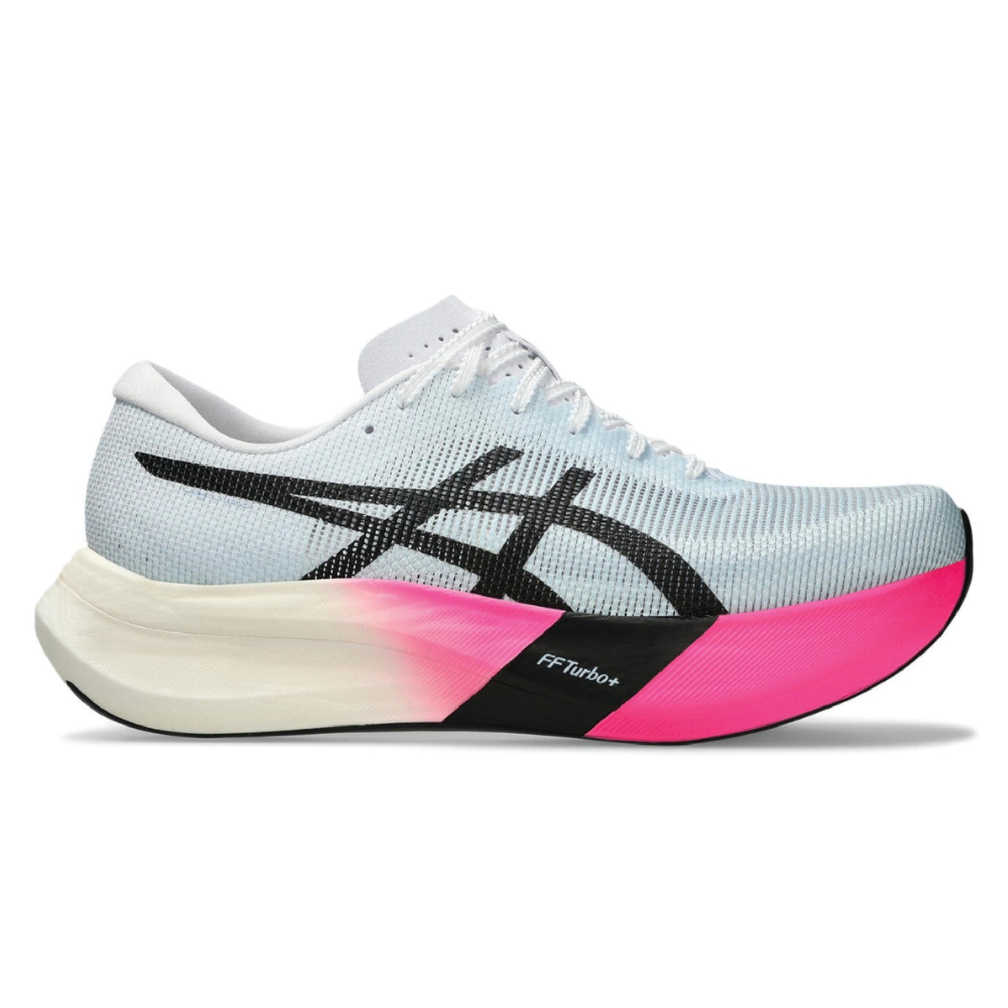 ASICS Metaspeed Edge Paris running shoe in the Island Blue and Orange Pop colorway.