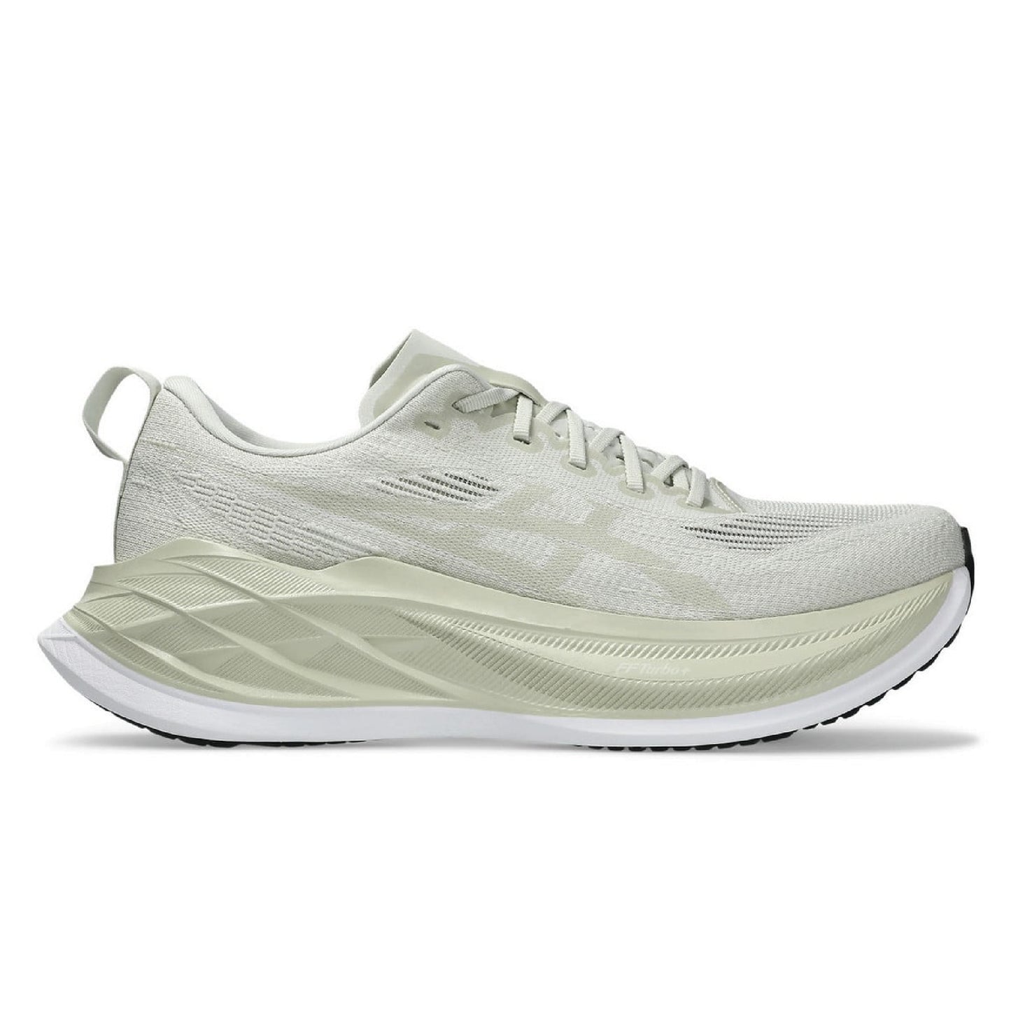 Asics Superblast 2 unisex-adult running shoe in the Lake Grey/White Sage colorway.