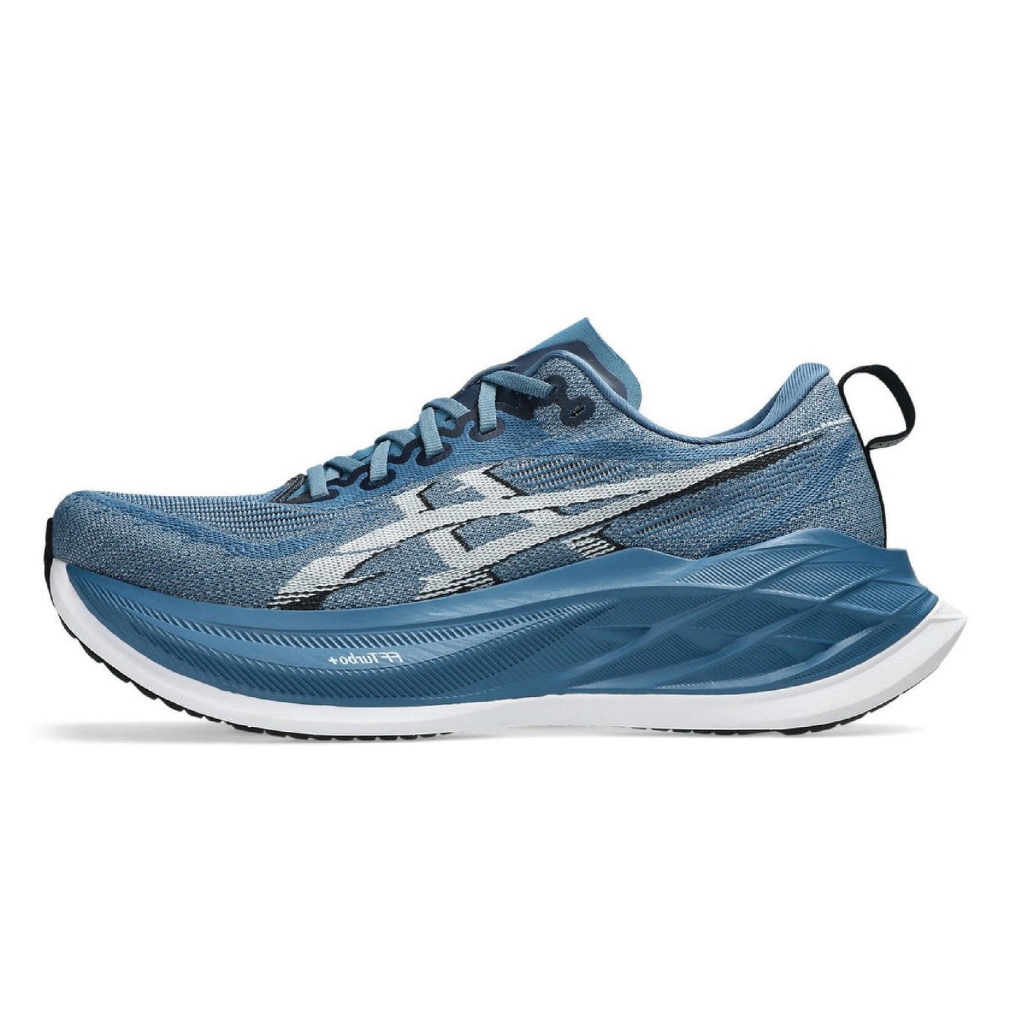 Asics Superblast 2 running shoe in the Winter Sea/White colorway.