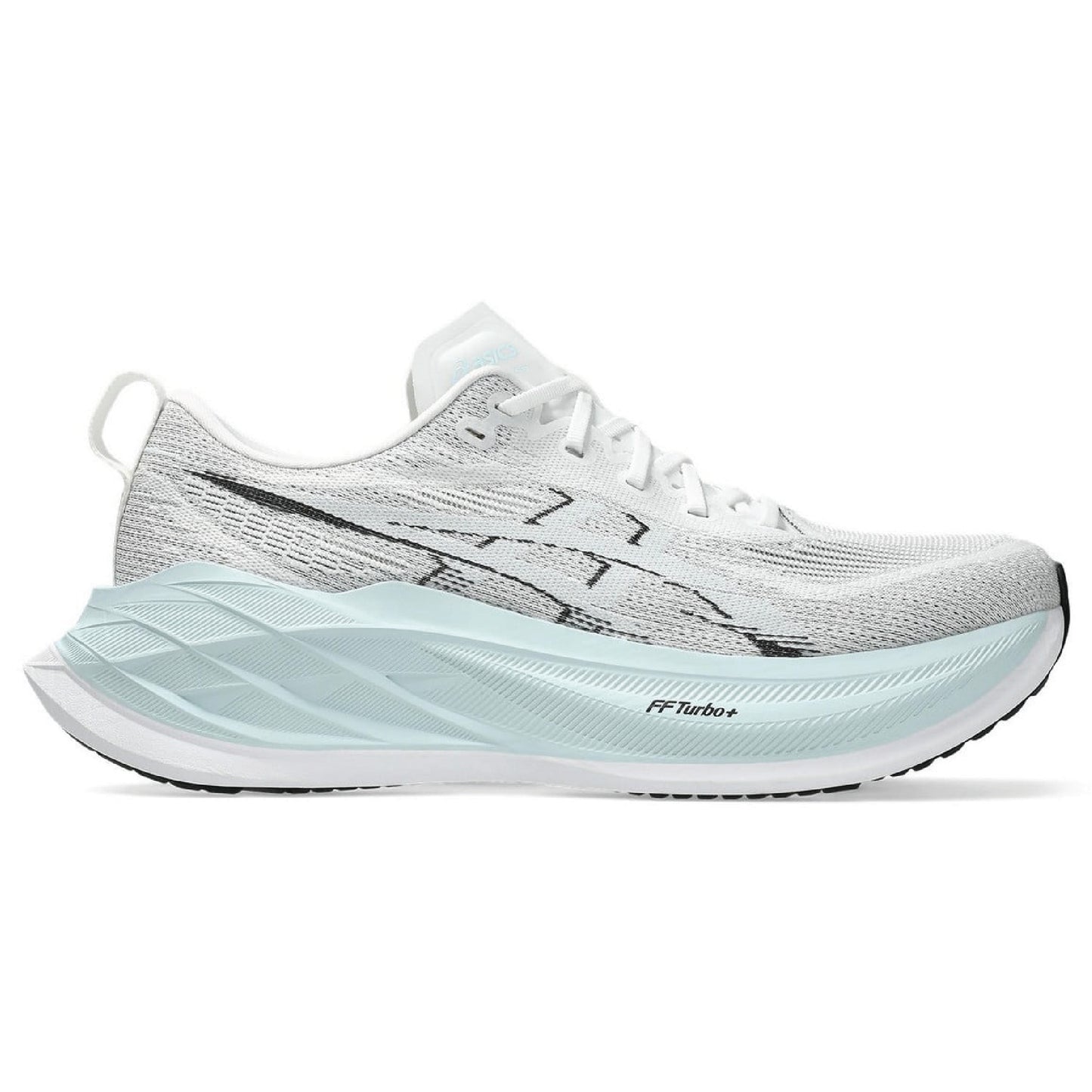 Asics Superblast 2 running shoe in the White/Cool Grey colorway.